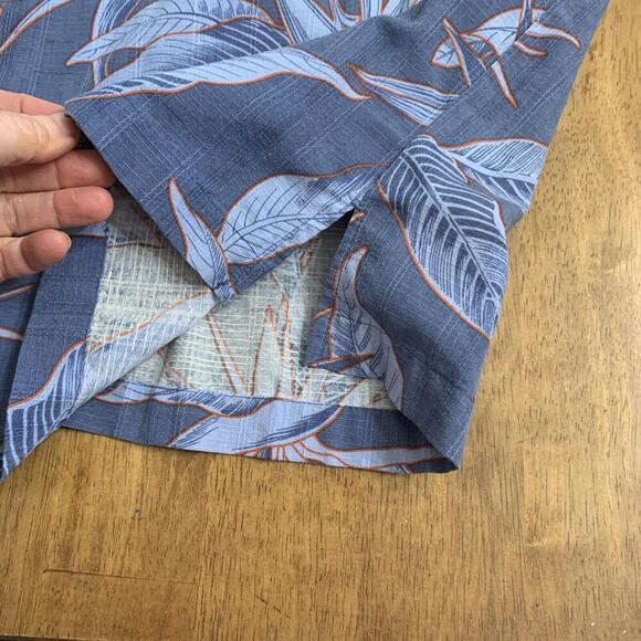 VTG Hawaiian Shirt Mens Size XXL Blue Floral 100% Silk Tropical Beach Vacay Dad - Picture 5 of 7